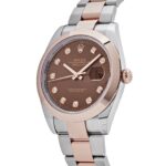 Rolex Datejust 41 126301 Rose Gold Stainless Steel Chocolate Diamond Dial (2023) - Image 4