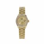 Rolex Datejust 28 279138RBR 'Ladies' Yellow Gold Champagne Diamond Dial President (2022)