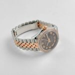 Rolex Datejust 31 278381RBR 'Ladies' Stainless Steel Rose Gold Brown Roman Numerals Diamond Dial Diamond Bezel Jubilee - Image 4