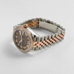 Rolex Datejust 31 278381RBR 'Ladies' Stainless Steel Rose Gold Brown Roman Numerals Diamond Dial Diamond Bezel Jubilee - Image 3