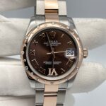 Rolex Datejust 31 178341 'Ladies' Rose Gold Stainless Steel Chocolate Dial - Image 3