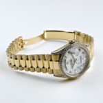 Rolex Day-Date 118388 Yellow Gold White Mother of Pearl Dial Diamond Bezel (2008) - Image 6