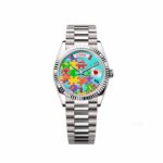 Rolex Day-Date 36 128239 'Emoji Puzzle' White Gold
