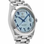 Rolex Day-Date 40 228206  Platinum Ice Blue Arabic Dial Smooth Dial - Image 4