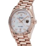 Rolex Day-Date 36 128235 Rose Gold Mother of Pearl Diamond Dial - Image 4