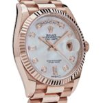 Rolex Day-Date 36 128235 Rose Gold Mother of Pearl Diamond Dial - Image 5