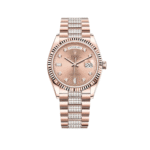 Rolex Day-Date 36 128235 Rose Gold Rosé Diamond Dial