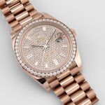 Rolex Day-Date 40 228345RBR Rose Gold Diamond Dial Diamond Bezel (2024) - Image 4