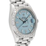 Rolex Day-Date 40 228396TBR Platinum Diamond Bezel Ice Blue Diamond Dial - Image 4