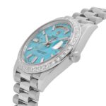 Rolex Day-Date 40 228396TBR Platinum Turquoise Stone Diamond Dial Diamond Bezel - Image 6