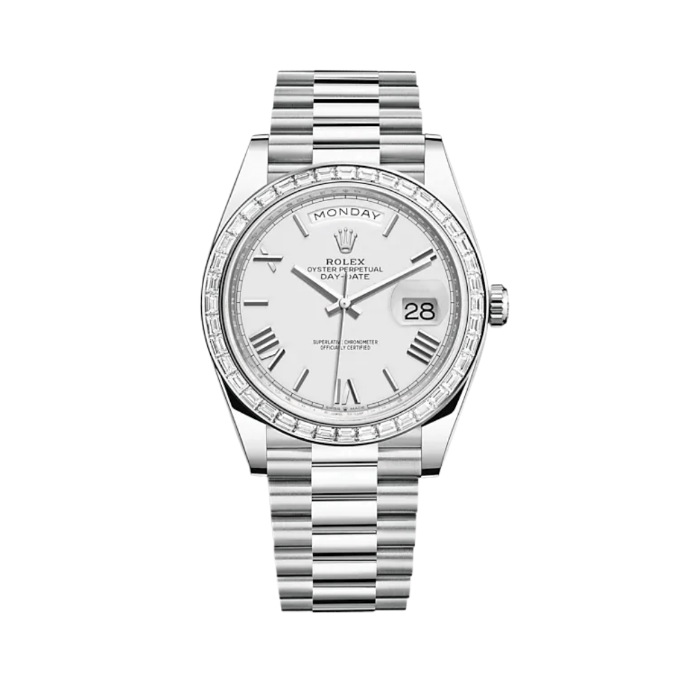 rolex-day-date-40-platinum-diamond-bezel-white-dial-228396tbr-rolex-40266864820468.png Rolex Day-Date 40 228396TBR Platinum Diamond Bezel White Dial - Image 1