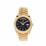 Rolex Day-Date 40 228238 Yellow Gold Black Diagonal Motif Dial