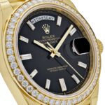 Rolex Day-Date 40 228348RBR Yellow Gold Black Diamond Dial Diamond Bezel - Image 6