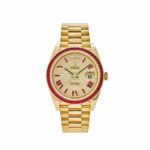 Rolex Day-Date 40 228398TRU Yellow Gold Roman Dial Ruby Bezel