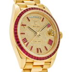 Rolex Day-Date 40 228398TRU Yellow Gold Roman Dial Ruby Bezel - Image 4