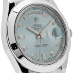 Rolex Day-Date II 218206 Platinum Blue Diamond Dial (2011) - Image 5