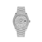 Rolex Day-Date 40 228349RBR White Gold Meteorite Dial Diamond Set