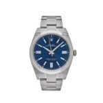 Rolex Oyster Perpetual 41 124300 Stainless Steel Bright Blue Dial