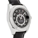 Rolex Sky-Dweller 326139 White Gold Black Dial Leather Strap - Image 4