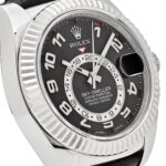 Rolex Sky-Dweller 326139 White Gold Black Dial Leather Strap - Image 5