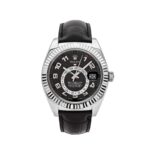 Rolex Sky-Dweller 326139 White Gold Black Dial Leather Strap