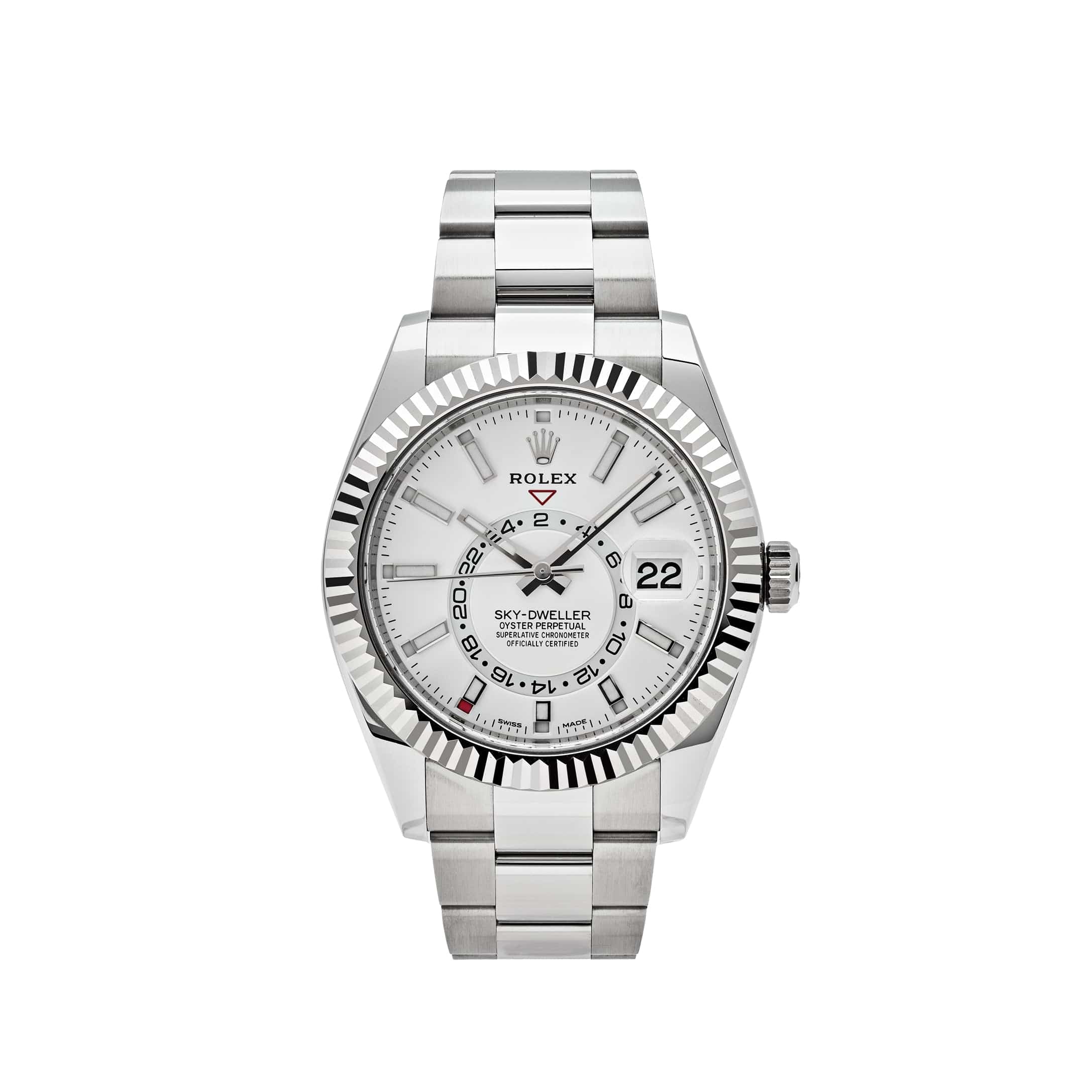 rolex-sky-dweller-42mm-steel-white-gold-white-dial-oyster-326934-rolex-40271039889652.jpg Rolex Sky-Dweller 326934 Stainless Steel White Dial Oyster - Image 1